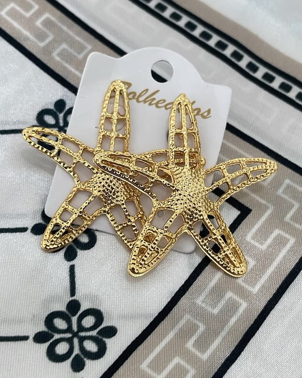 Brinco Dourado Estrela-do-Mar Vazada